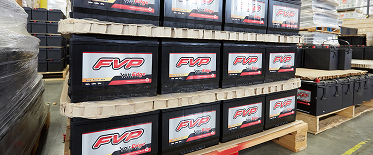FVP Batteries in Warehouse